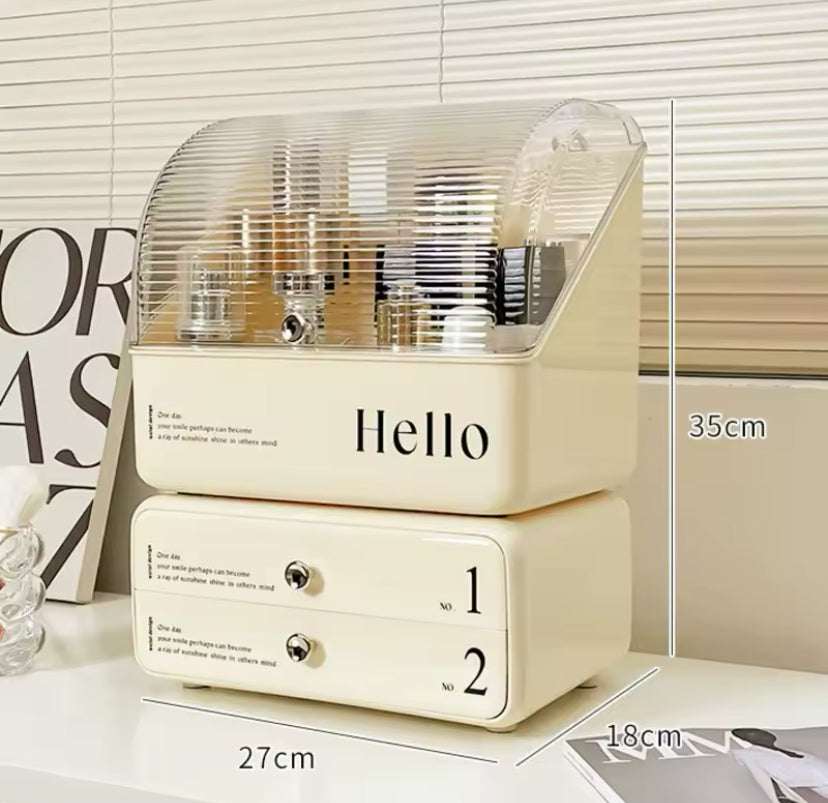 Makeup Organizer Stand Holder Box, Drawer Type Dresser Shelf, Multifunctional Cosmetic Organizer, Dressing Table Makeup Organizer Shelf
