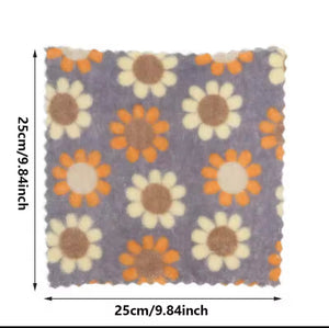 Set Of 5 Kitchen Cleaning Cloth, Soft Absorbent Dishcloth, Coral Fleece Wiping Towel Rags