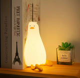 Rechargeable Lazy Duck Lamp, Multipurpose Silicon Touch Sensor Tap Light, Baby Kids Bedside Night Light, Duck Shape Mobile Phone Holder, Duck Lamp For Room Decoration