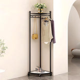 Corner Iron Coat Rack, Heavy Duty Corner Clothes Rack, Minimalistic Floor Iron Rack, Vintage Style Coat Rack