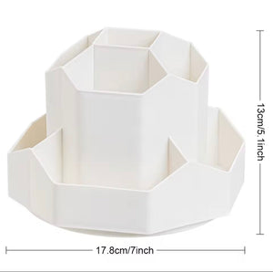 Desktop Stationery Organizer, 9 Slots Stationery Storage Box, Multifunctional Rotatable Desktop Organizer, Desktop Cosmetic Box