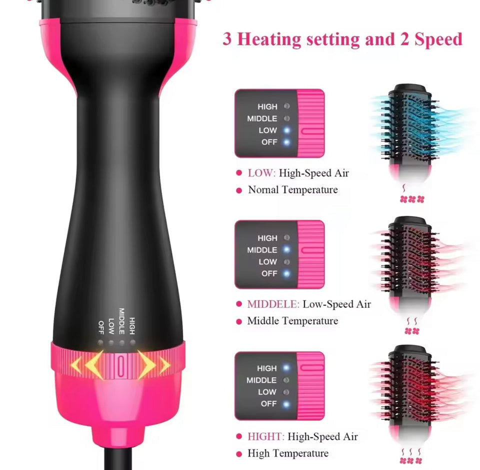 Hot Air Brush, Rotating Hot Hair Dryer, Multifunctional Brush Curler, Blow Dyer Brush, One Step Heating Comb Hair Straightening Brush