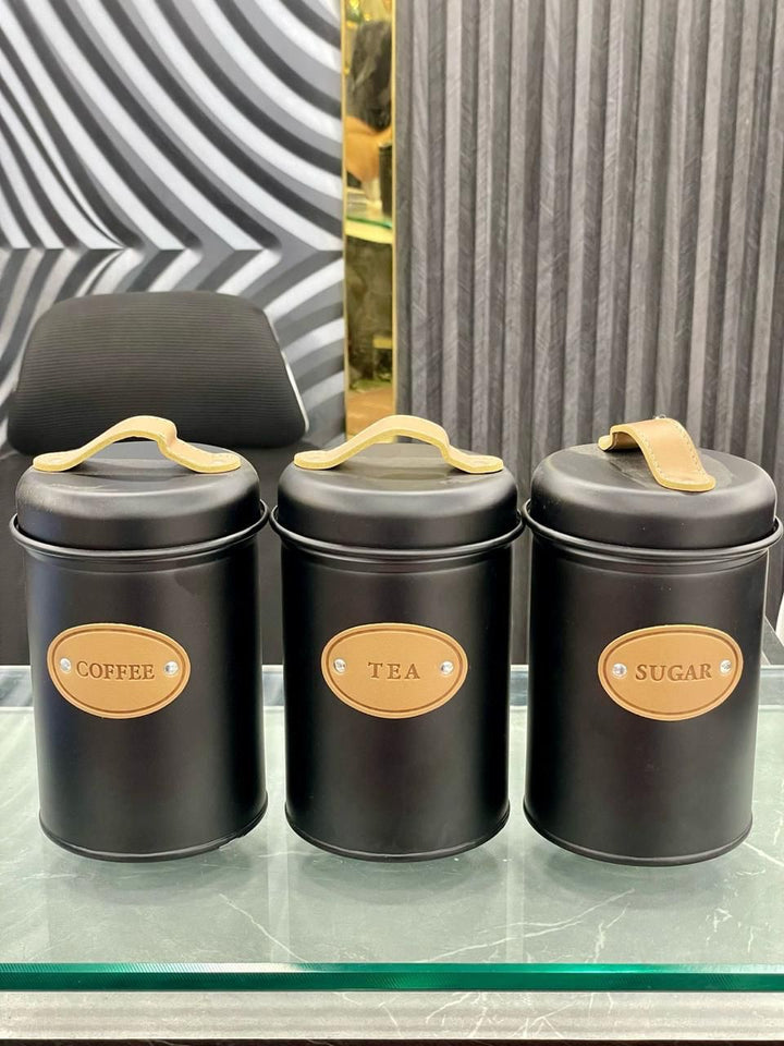 3pcs Reusable Spice Storage Jar With Lid, Moisture Proof Kitchen Storage Airtight Cans, Coffee Beans Tea Snacks Sealed Container, Seasoning Bottle Spice Jars, Stainless Steel Kitchen Storage Pots