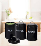 Set Of 3 Coffee Sugar Container Set, Seasoning Bottle Spice Jars, Multifunctional Kitchen Cereal Dispenser Storage Containers