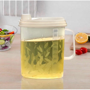 1L Plastic Cooking Oil Jug, Oil Jug Dispenser, Convenient Plastic Oil Jar, Plastic Oil Storage Bottle