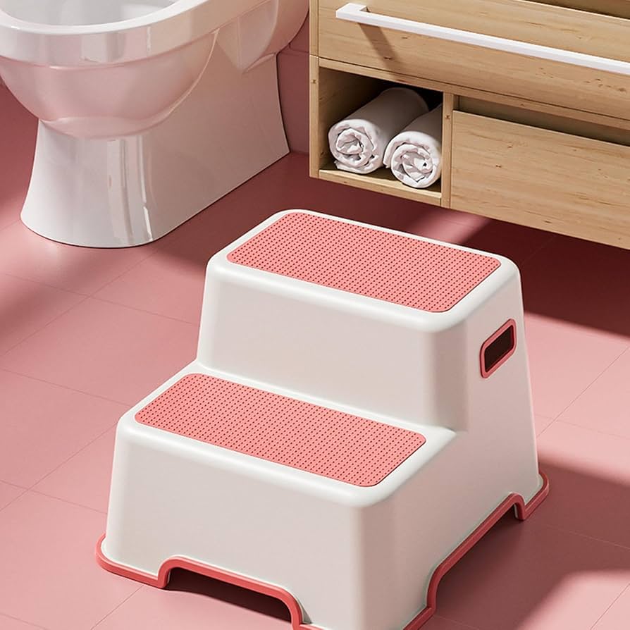 Kids Washbasin 2 Step Stool, Baby Hand Wash Step Stool, Kids Toilet Foot Step Stool, Dual Purpose Climbing Step Stool