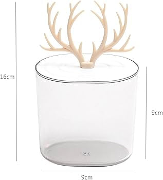 Creative Antler Cotton Swabs Container, Creative Jewelry Holder Organizer Box, Cotton Pad Q-Tip Organizer