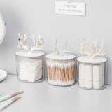 Creative Antler Cotton Swabs Container, Creative Jewelry Holder Organizer Box, Cotton Pad Q-Tip Organizer