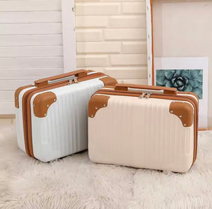 Mini Travel Cosmetic Suitcase, Mini Hand Luggage Organizer, Small Travel Suitcase For Makeup Organizer, Travel Essential Bag