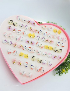 Adjustable Earrings For Kids, 36 Pair Fruit Stud Earrings Set, Candy Color Stud Earrings
