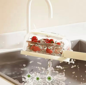 3 in 1 Drain Basket Storage Box, Fruit And Vegetable Washing Bowl With Strainer, Fruit And Vegetable Dehydrator Basket