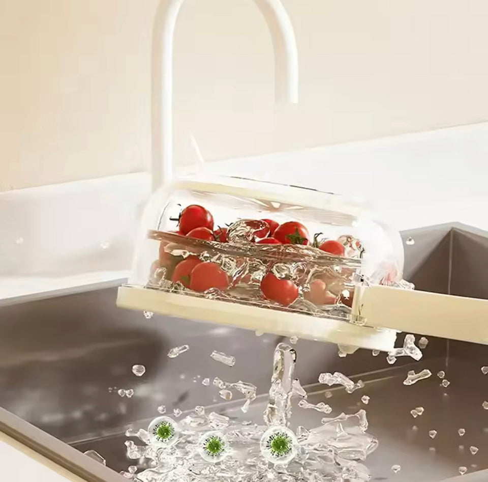 3 in 1 Drain Basket Storage Box, Fruit And Vegetable Washing Bowl With Strainer, Fruit And Vegetable Dehydrator Basket