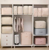 Self Compressing Storage Bag, Portable Organizer For Clothes And Blankets, Ideal for Closet Organization