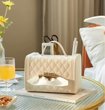 Handbag Shaped Tissue Box, Leather Bag Tissue Box Container, Leather Bag Napkin Container, Luxury Design Tissue Box Holder