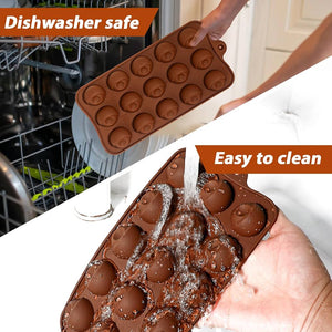 Eye Ball Shaped Silicone Chocolate Mold, 15 Cavity DIY Silicone Chocolate Molds, Cake Decorating Accessories