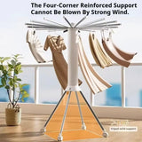 Octopus Portable Drying Rack, Foldable Clothes Drying Rack, Tripod Style Clothes Warmer, Rotating Washing Hanger Rack