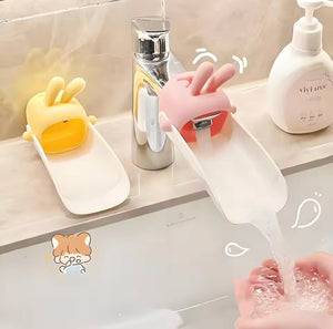 Cute Cartoon Rabbit Faucet Extender, Silicone Splash Proof Hand Washing Helper, Splash Proof Faucet Extender