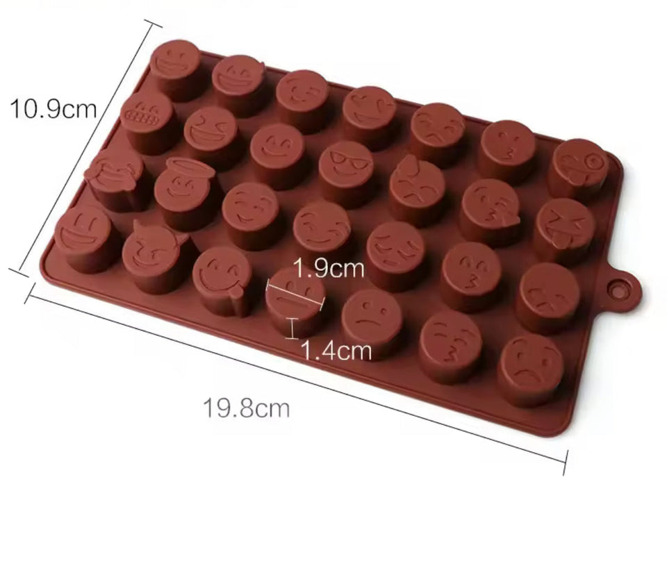 Smiley Shape Silicone Chocolate Mold, Cake Decorating Tools, Silicone Emoji Chocolate Molds