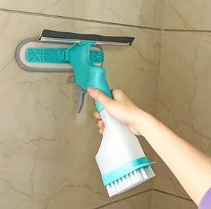 4 in 1 Spray Window Cleaning Brush, Multifunctional Glass Cleaning Scrub With Water Spray, Household Glass Wiper With Water Gun
