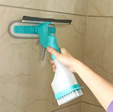 4 in 1 Spray Window Cleaning Brush, Multifunctional Glass Cleaning Scrub With Water Spray, Household Glass Wiper With Water Gun