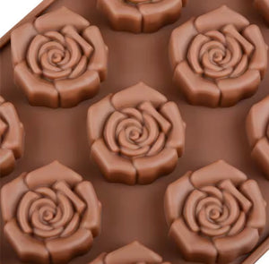 Flowers Shaped Silicone Chocolate Mold, Cake Decoration Tool, Reusable Rose Flower Chocolate Mold
