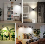 Double Head Led Wall Lamp With Magnetic Holder, 360° Rotatable For Bedroom Reading Lamp, Portable Night Light