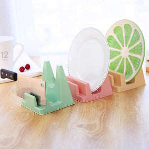 Kitchen Pot Lid Holder, Kitchenware Pan Cover Rack, Multifunctional Spatula Holder Rack