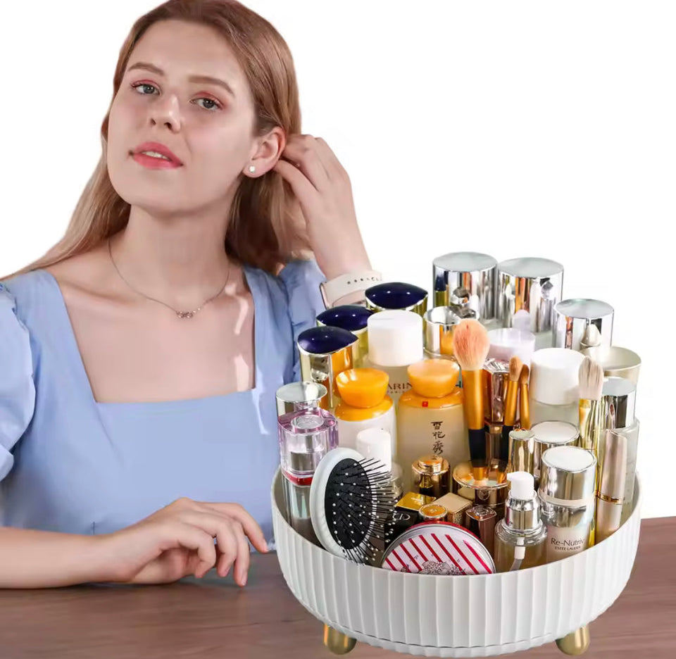 360° Rotating Cosmetic Perfume Organizer, Large Capacity Cosmetic Organizer, Cosmetic Organizer for Living Room Bedroom