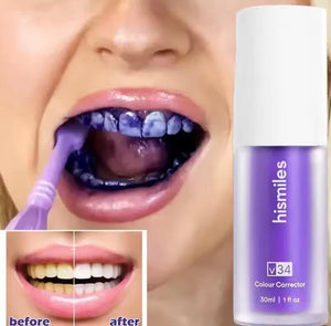 Purple Whitening Toothpaste, Effective Whitening Teeth Mousse, Oral Cleaning Whitening Toothpaste