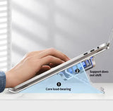 Portable Aluminium Alloy Notebook Stand, Laptop Stand With Computer Cooling Fan, Foldable Dual Fan Desktop Computer Cooling Bracket