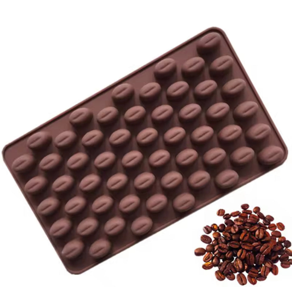 Coffee Beans Shaped Silicone Chocolate Mold, Mini Chocolate Coffee Bean Silicone Mold, Cookies Decorating Tools