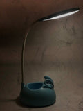 Cute Rabbit Desk Lamp With Pen Holder, Foldable Table Desk Book Reading Lamp, Rechargeable Study Lamp