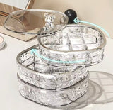 Multi Layered Rotating Jewellery Storage Box, Jewellery Storage Stand, Acrylic Bracelet Earring Storage Organizer Box
