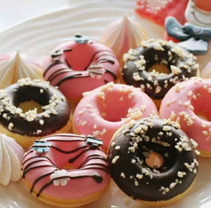 Mini Silicone Donut Chocolate Molds, 18 Grids 3D Silicone Donuts Molds, Pastry Decorating Molds