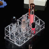 Lipstick Display Stand Holder, Acrylic Lipstick Storage Box, Acrylic Makeup Organizer, Desktop Lipstick Display Storage Box, Cosmetic Nail Polish Storage Rack, Desktop Dressing Table for Lip Glaze Brushes Bottles