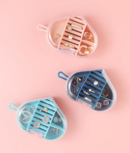 Creative Heart Shape Jewelry Box, Cute Mini Jewelry Organizer, Small Jewelry Case For Travel, Mini Jewelry Case For Earrings and Rings
