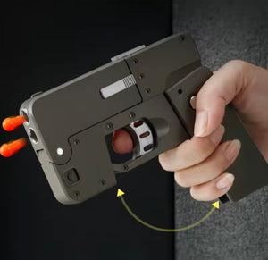 Folding Mobile Soft Bullet Gun Toy, Creative Mobile Phone Deformation Pistol Toy, Kids Pistol Toy, Creative Mobile Phone Bullet Gun