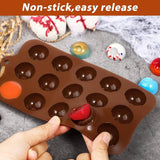 Eye Ball Shaped Silicone Chocolate Mold, 15 Cavity DIY Silicone Chocolate Molds, Cake Decorating Accessories