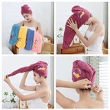 Microfiber Shower Cap Towel, Quick Dry Hair Cap, Bath Hats for Women, Super Absorbent Soft Cap Towel