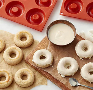 Mini Silicone Donut Chocolate Molds, 18 Grids 3D Silicone Donuts Molds, Pastry Decorating Molds