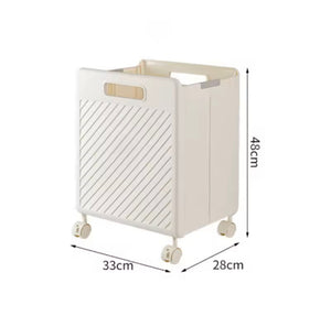 Foldable Clothes Storage Basket With Wheels, Multifunctional Laundry Basket, Household Large Capacity Bathroom Storage Basket