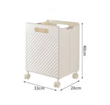 Foldable Clothes Storage Basket With Wheels, Multifunctional Laundry Basket, Household Large Capacity Bathroom Storage Basket
