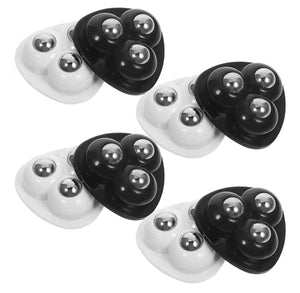 4Pcs Mini Caster Wheels, 360 Degree Free Rotation Universal Wheels, Universal Furniture Pulley, Stainless Steel Mini Swivel Wheels, Self Adhesive Caster Wheels