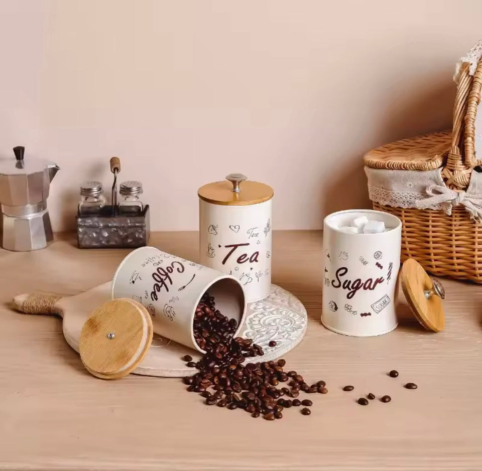 3pcs Reusable Spice Storage Jar With Lid, Moisture Proof Kitchen Storage Airtight Cans, Coffee Beans Tea Snacks Sealed Container, Seasoning Bottle Spice Jars, Stainless Steel Kitchen Storage Pots