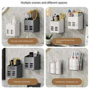 Wall Mounted Bathroom Shelf, Multifunctional Cutlery Rack, Wall Hanging Storage Shelf, Bathroom Accessories
