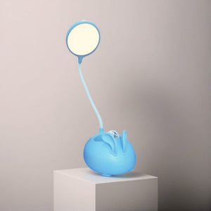 Cute Rabbit Desk Lamp With Pen Holder, Foldable Table Desk Book Reading Lamp, Rechargeable Study Lamp