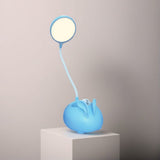 Cute Rabbit Desk Lamp With Pen Holder, Foldable Table Desk Book Reading Lamp, Rechargeable Study Lamp