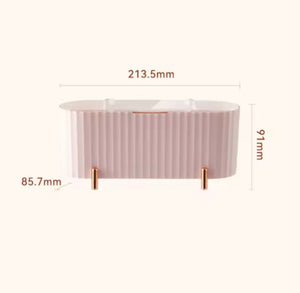 Desktop Cotton Swabs Storage Case, Cosmetic Storage Box With Lid, Beauty Blender Storage Organizer, Makeup Cotton Wipes Organizer