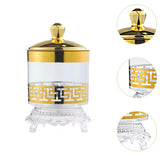 Set of 3 Candy Jar With Lid, Transparent Dry Food Storage Container, Tea Party Serving Jar, Cookie Jar
