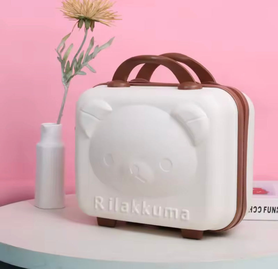 Portable Mini Bear Makeup Handbag, Mini Bear Travel Cosmetic Bag, Durable Zipper Cosmetic Bag